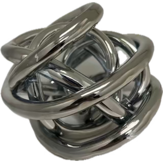 Silver Metal Knot 5"